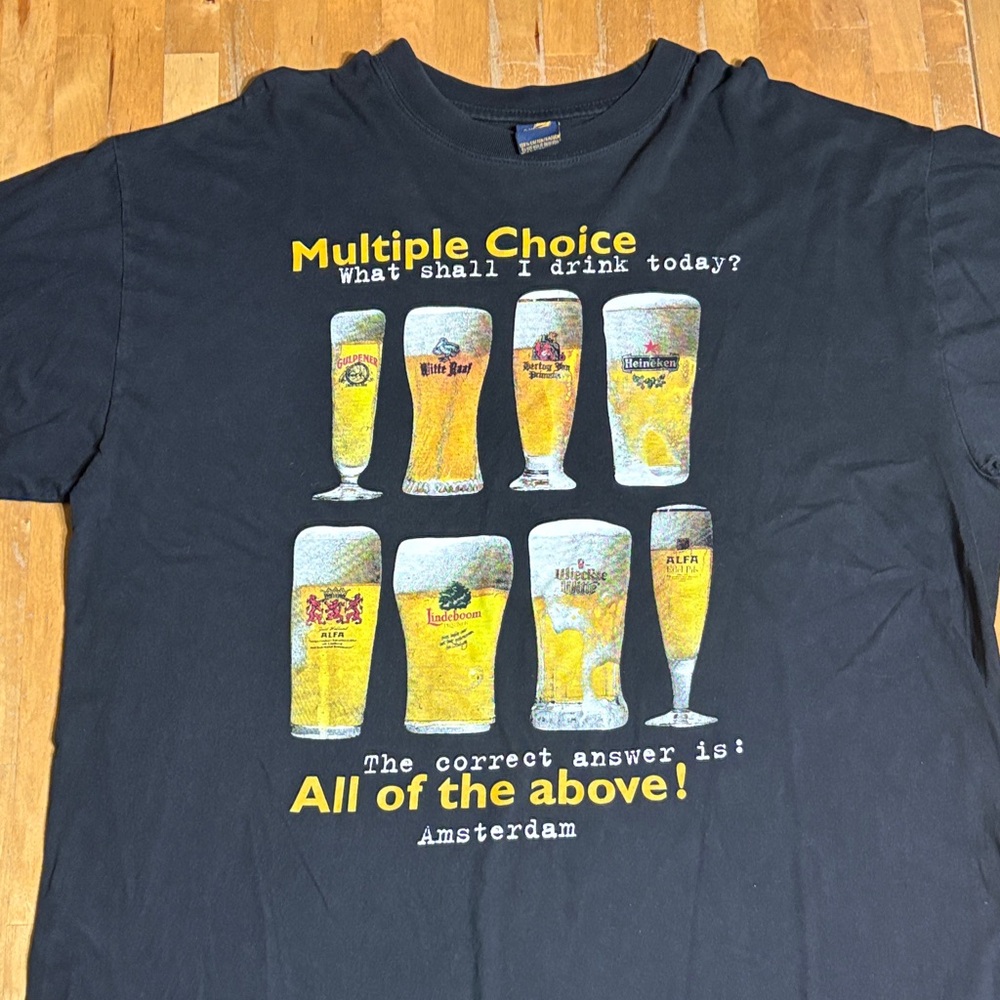Amsterdam BeerTour Black Graphic T-Shirt